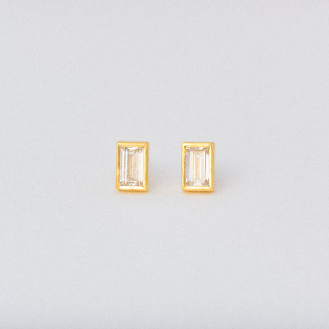 Baguette Diamond Stud Earrings 1/3 ct