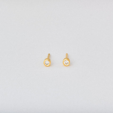 Mini Diamond Stud Earrings