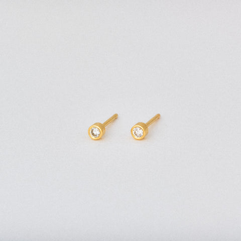 Mini Diamond Stud Earrings