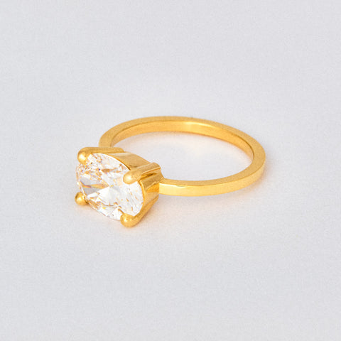 Oval Diamond Basket Solitaire Engagement Ring