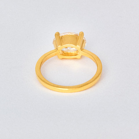 Oval Diamond Basket Solitaire Engagement Ring