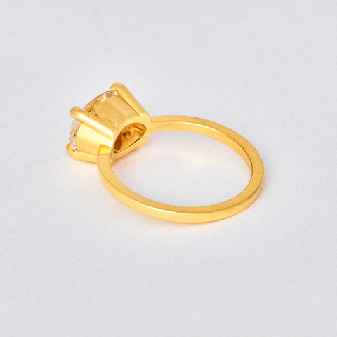 Oval Diamond Basket Solitaire Engagement Ring