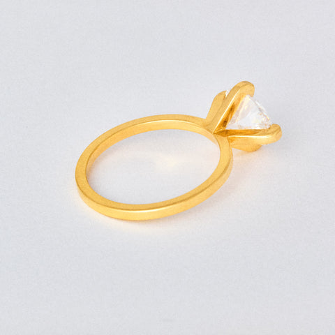 Oval Diamond Prong Solitaire Engagement Ring