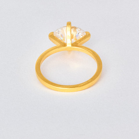 Oval Diamond Prong Solitaire Engagement Ring