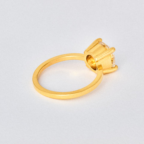 Round Diamond Basket Solitaire Engagement Ring