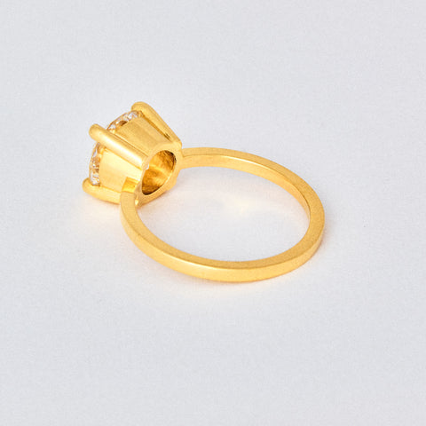 Round Diamond Basket Solitaire Engagement Ring