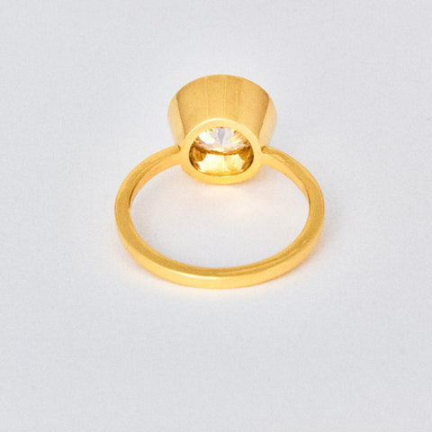 Round Diamond Bezel Solitaire Engagement Ring