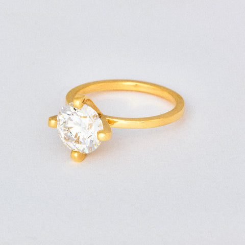 Round Diamond Prong Solitaire Engagement Ring