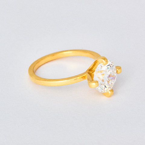 Round Diamond Prong Solitaire Engagement Ring