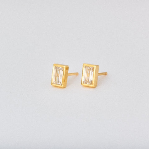 1/3 Carat Baguette Diamond Stud Earrings
