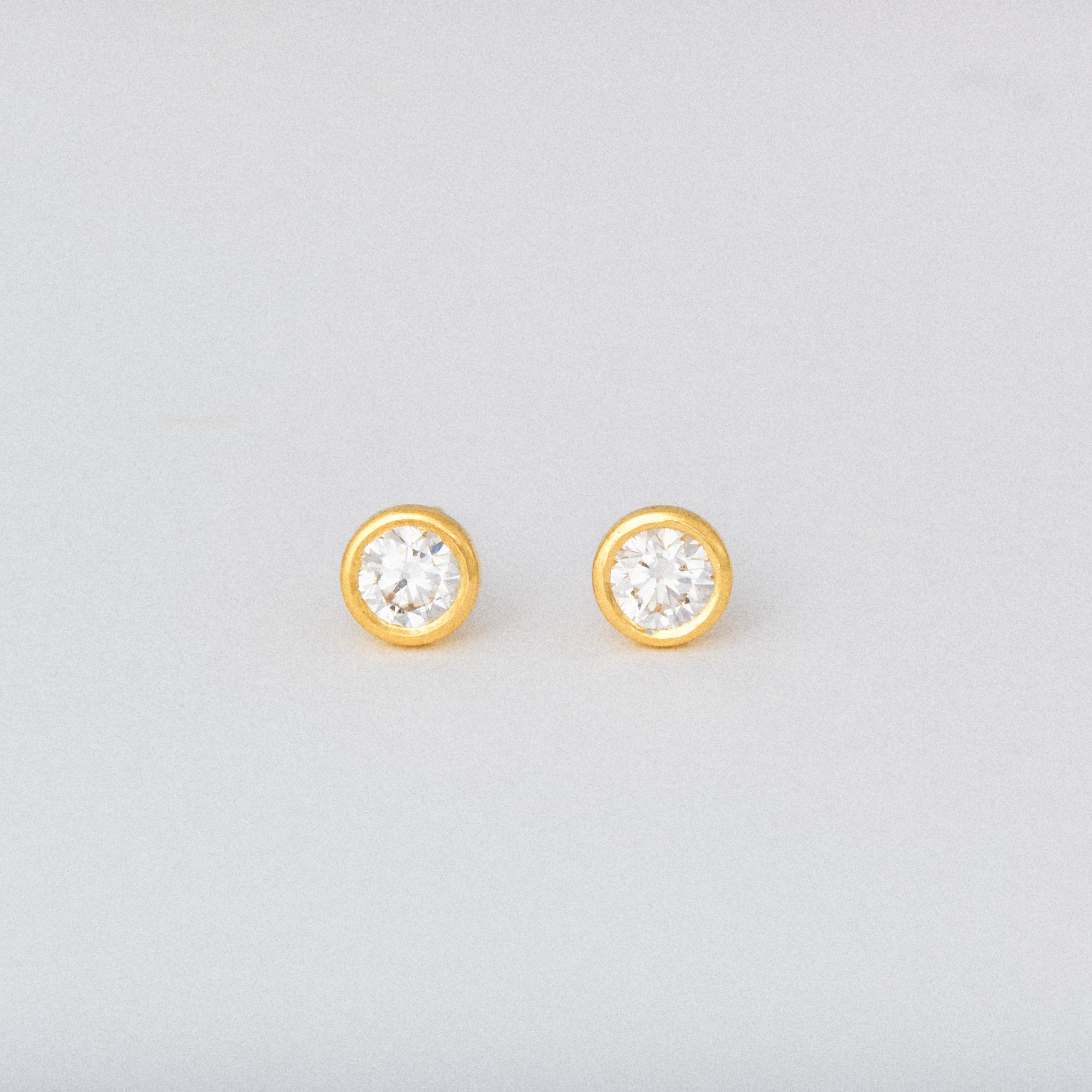 ER101G B.Tiff Gold 1 ct Solitaire Stud Earrings – B.Tiff New York (Retail)