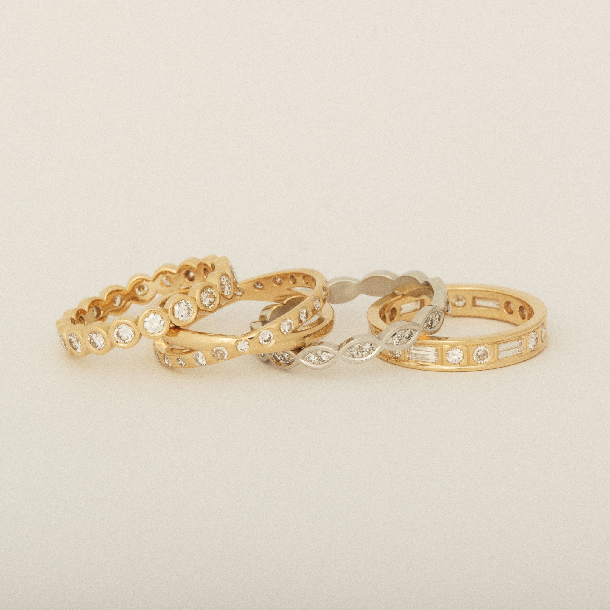 BEFORE & AFTER: Grandmother's brooch turned into four cousin diamond rings