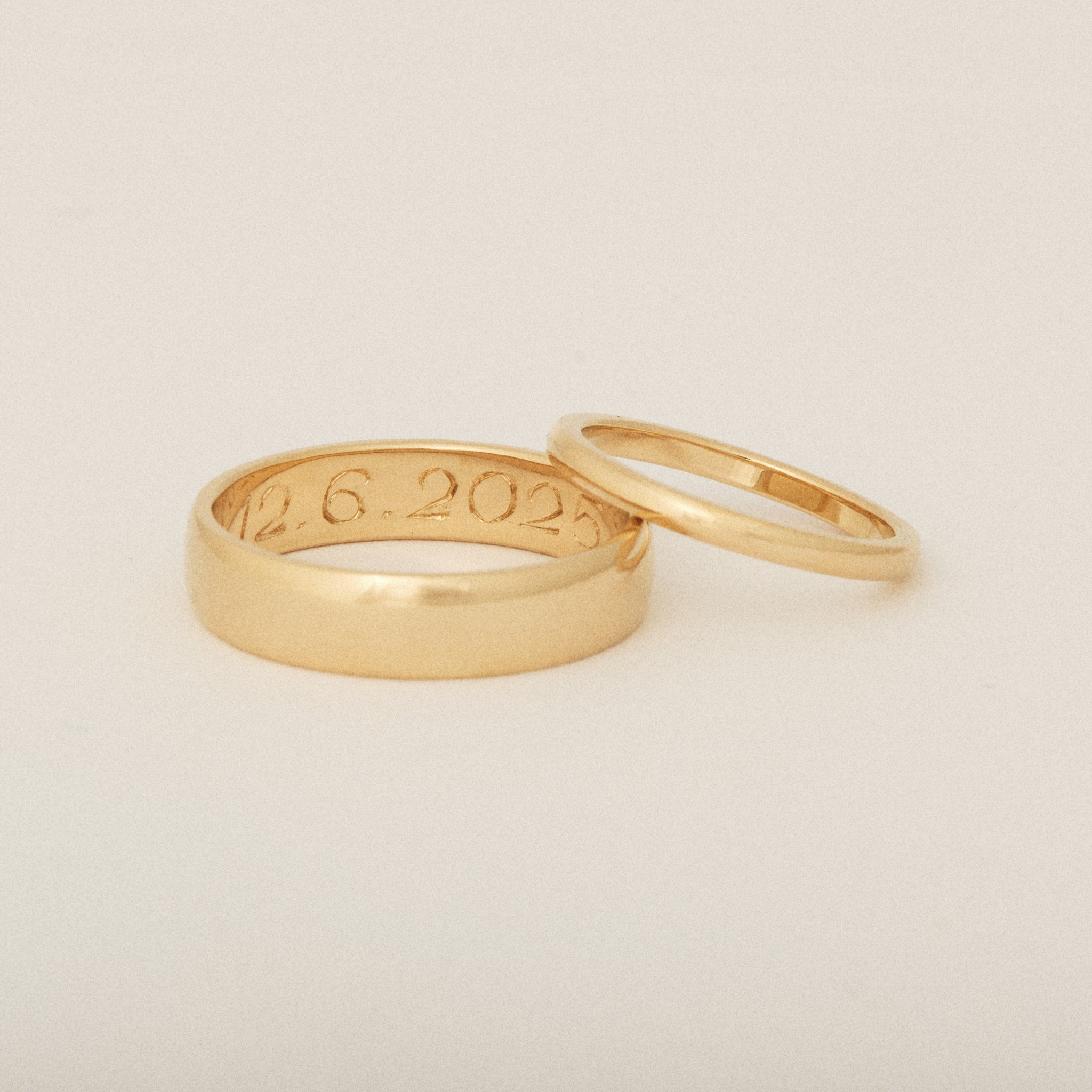 Wedding Band Set - Hand Engraving