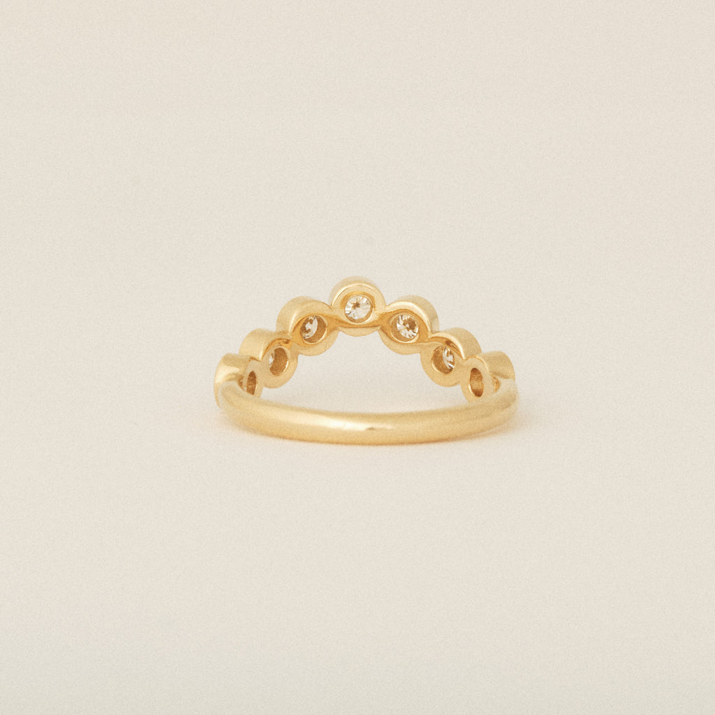 Round Heirloom Diamond Bezel Nesting Wedding Band