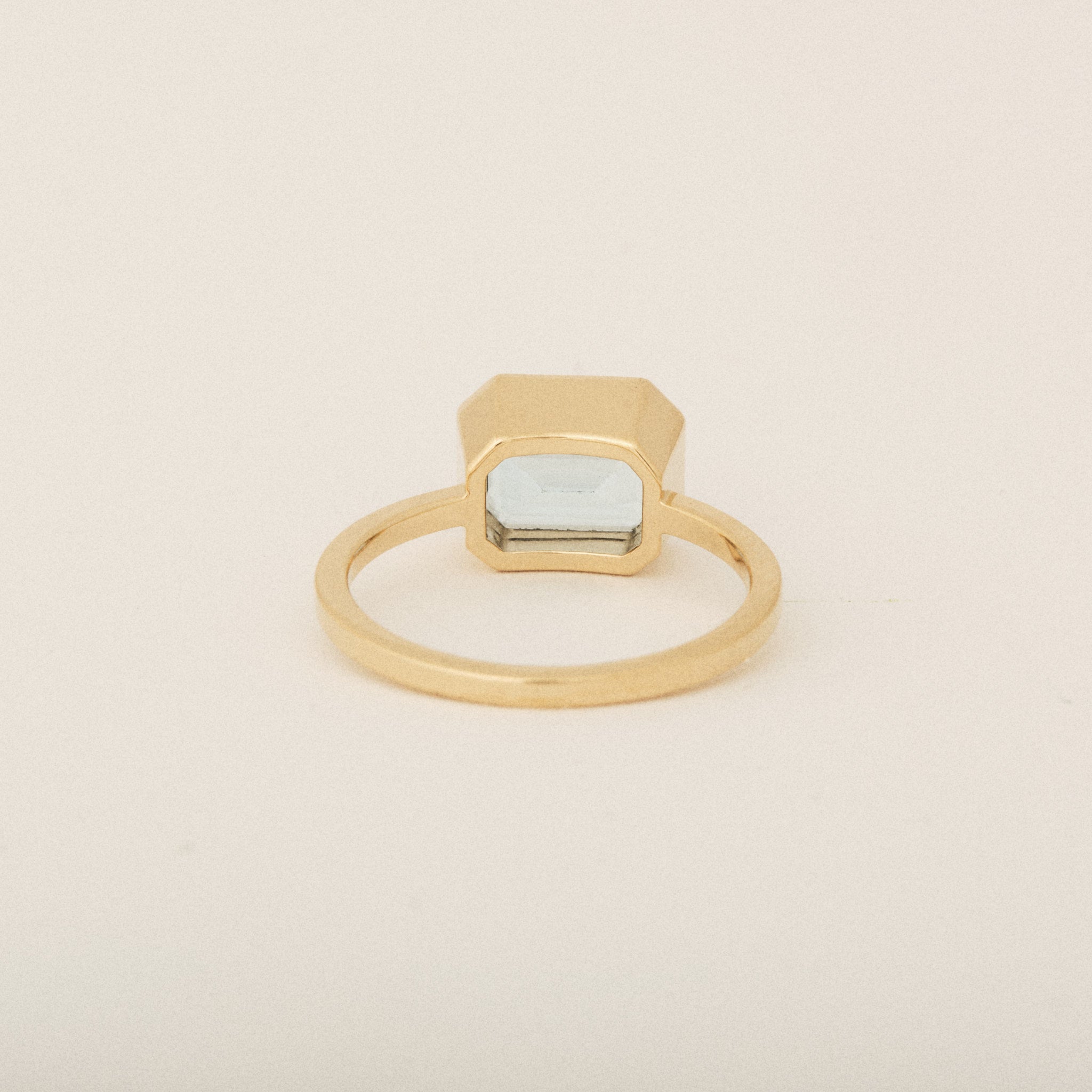 Heirloom Aquamarine Custom Solitaire Basket Bezel Ring