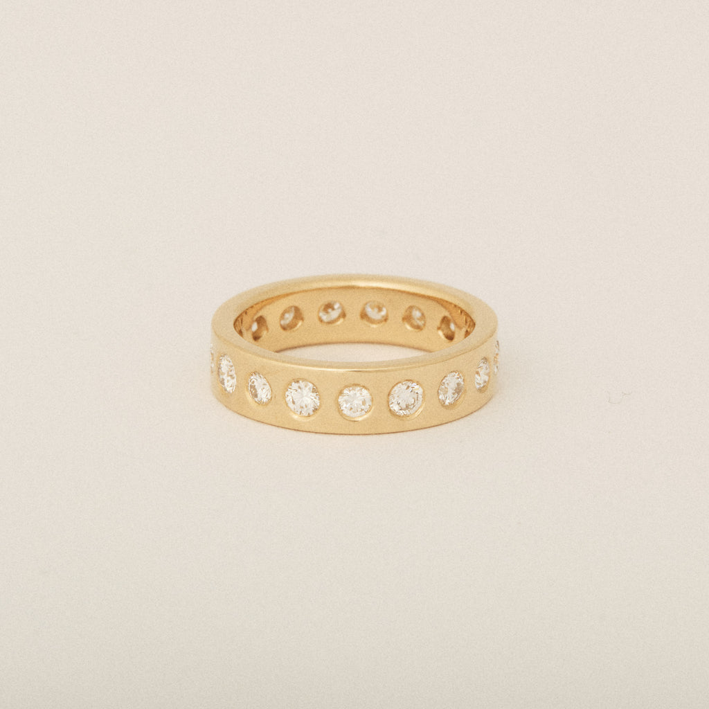 Custom Heirloom Round Diamond Flush Set Band