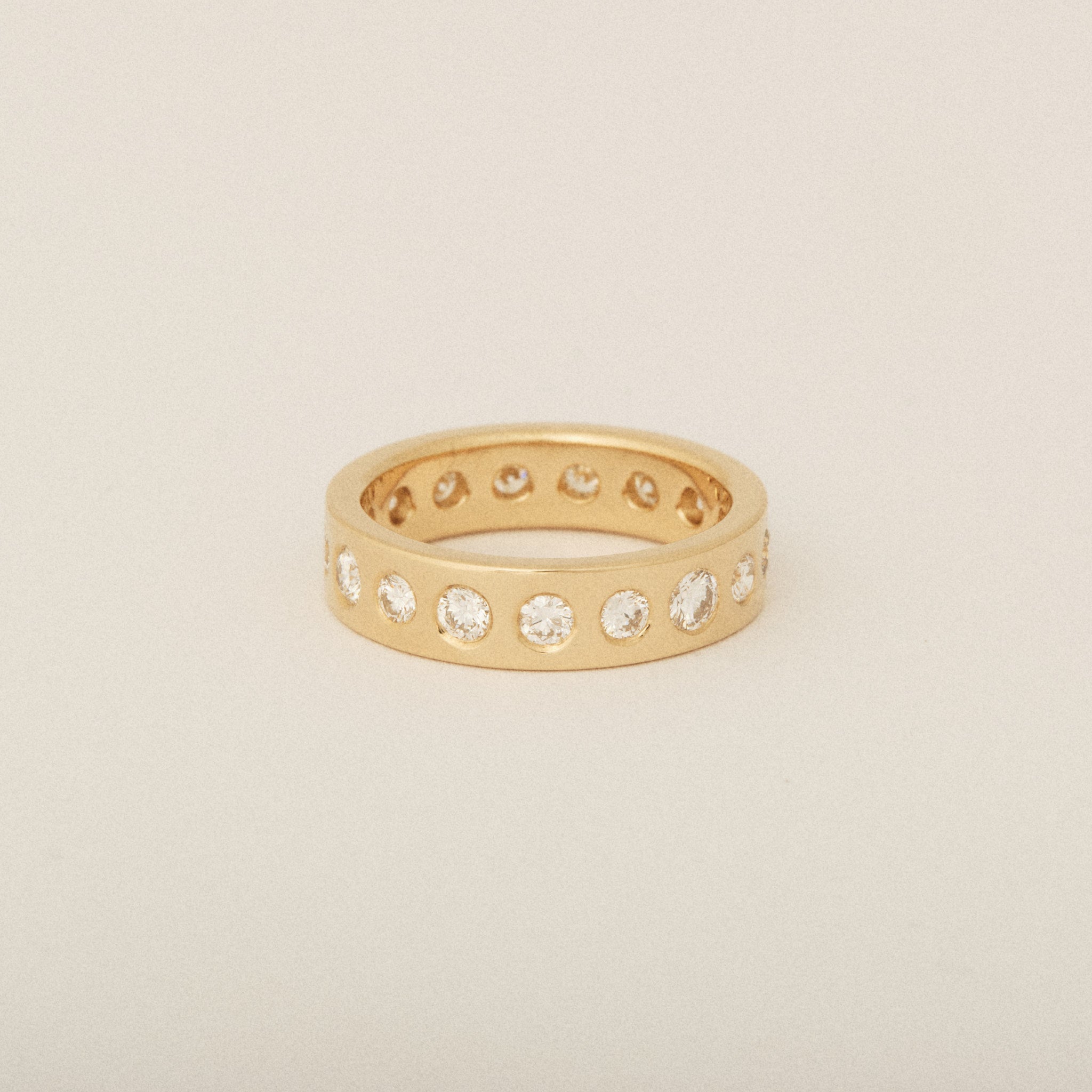 Custom Heirloom Round Diamond Flush Set Band