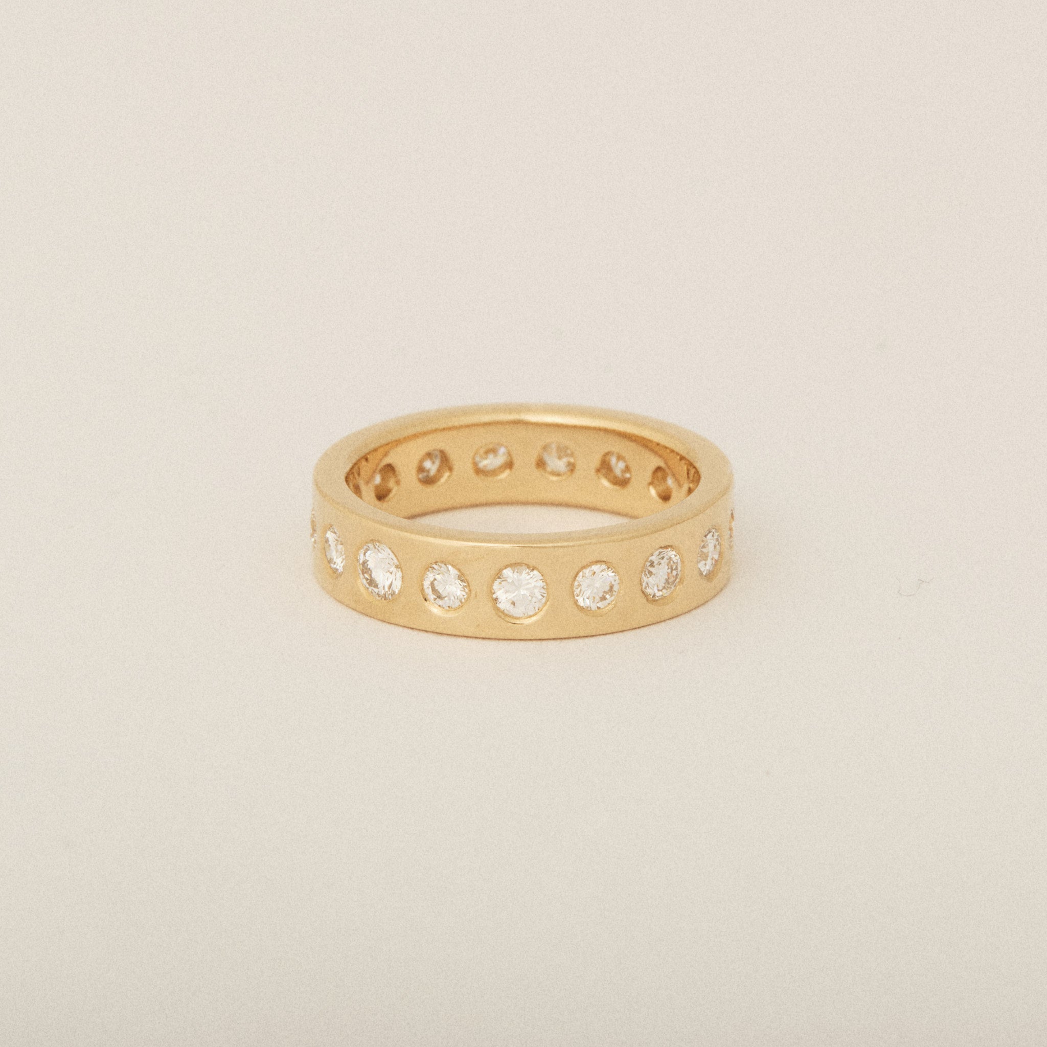 Custom Heirloom Round Diamond Flush Set Band