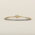 Light to Dark Blue Sapphires 14k White Gold Tennis Line Bracelet