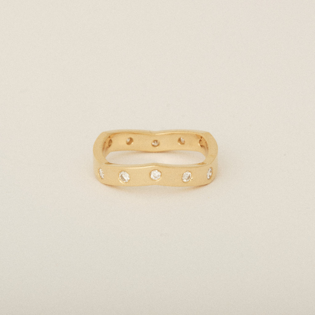Zig Zag Heirloom Diamond Pinky Ring