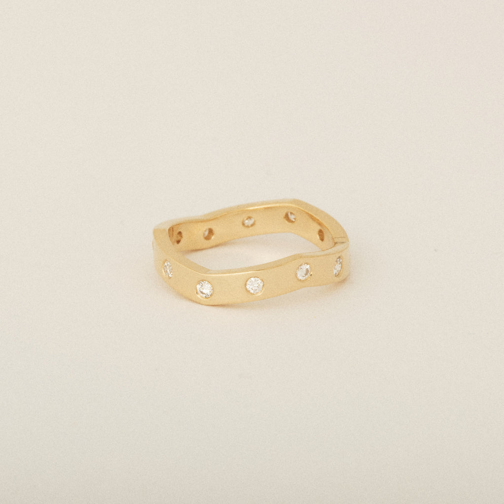 Zig Zag Heirloom Diamond Pinky Ring