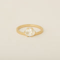 Prong Diamond Engagement Designed for Pairing with Flush Stacking Wedding Band