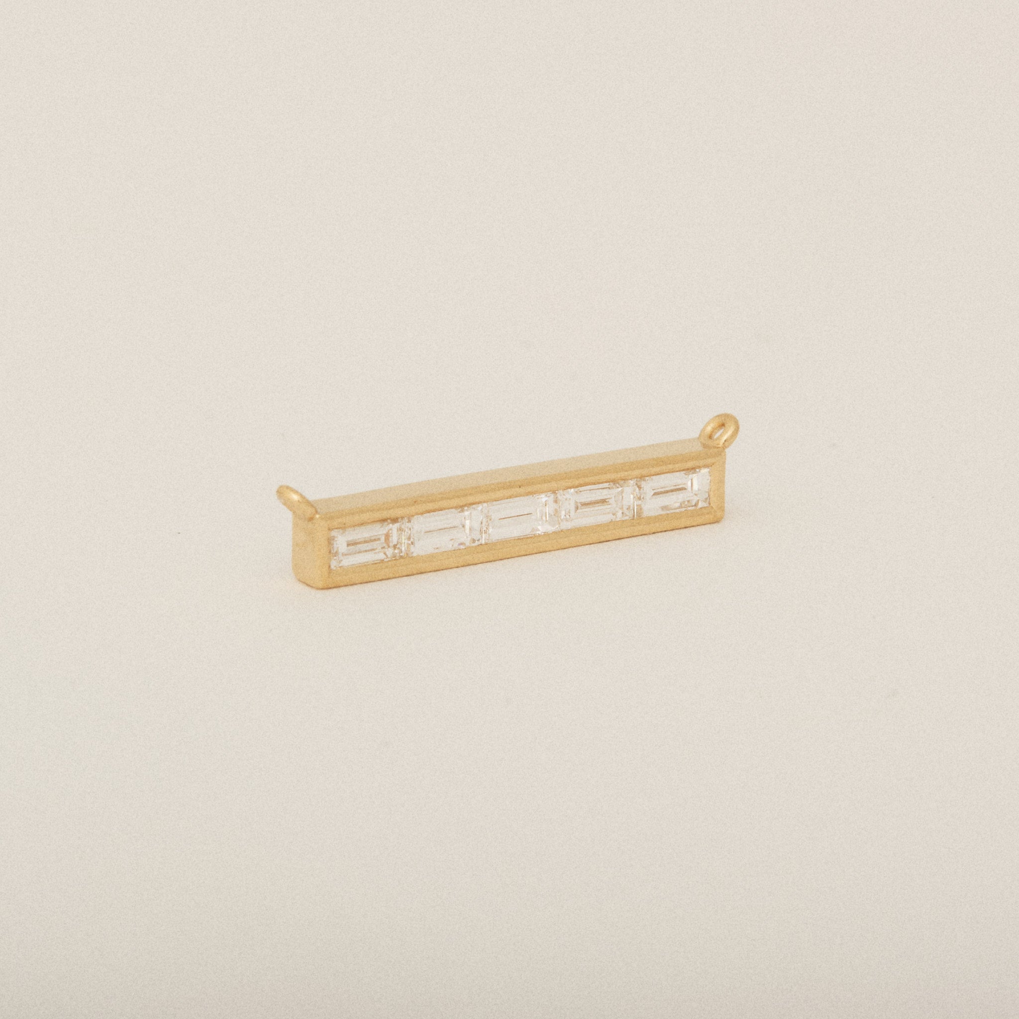 Six Baguette Diamond Custom Necklace Center