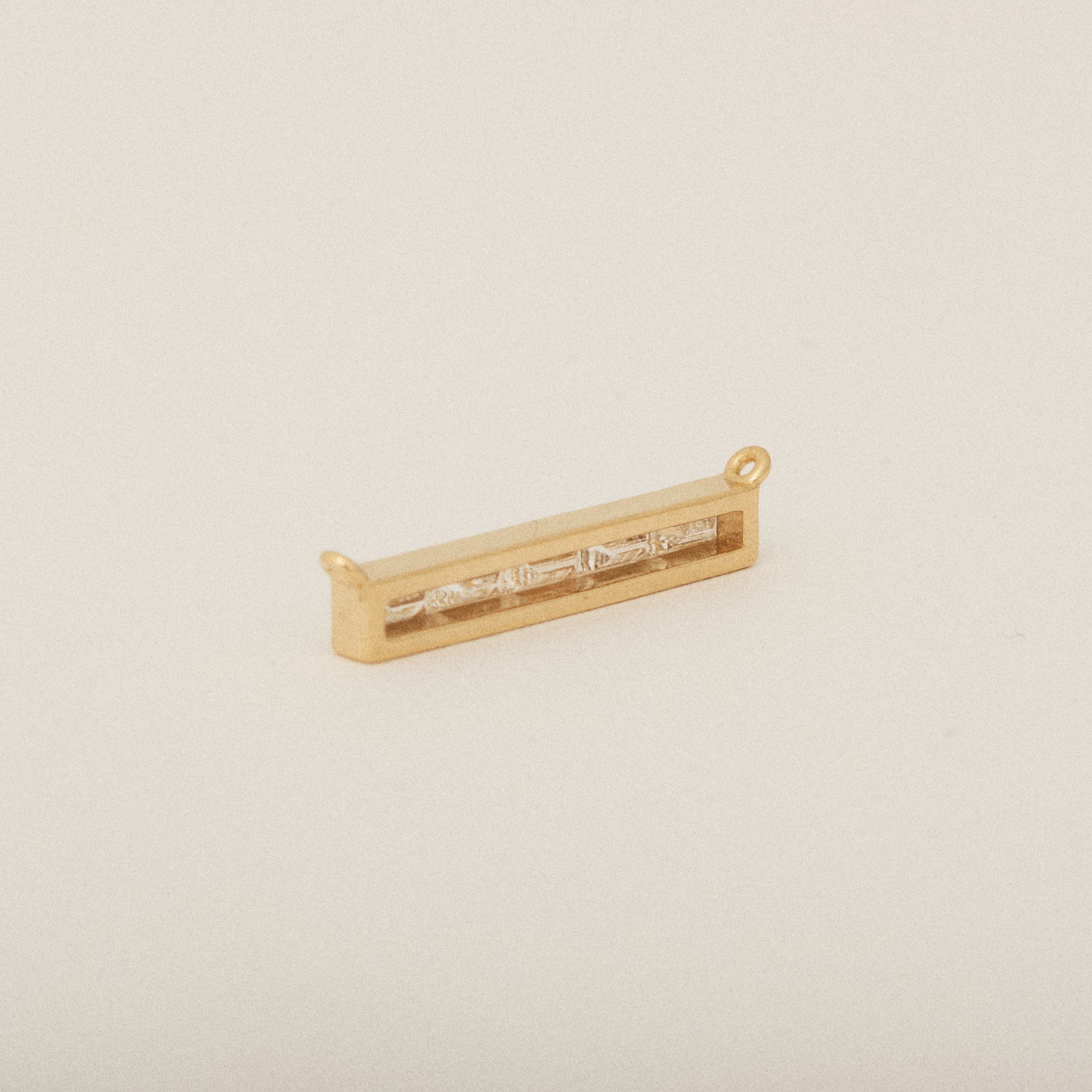 Six Baguette Diamond Custom Necklace Center