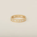 Heirloom Reset 14k Gold & Baguette & Round Diamond Geometric Design Band