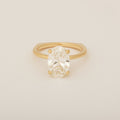 North South Oval Diamond Custom Prong Euro Shank Engagement Ring