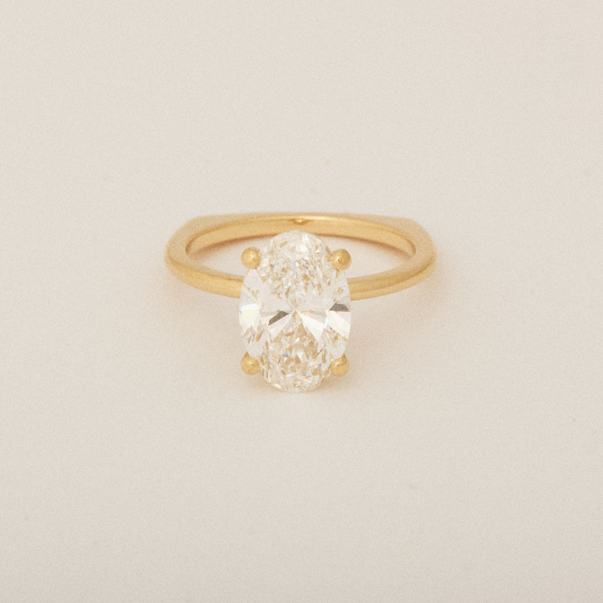 North South Oval Diamond Custom Prong Euro Shank Engagement Ring