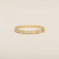 Heirloom Diamond Prong Spaced Out Flat Wedding Band