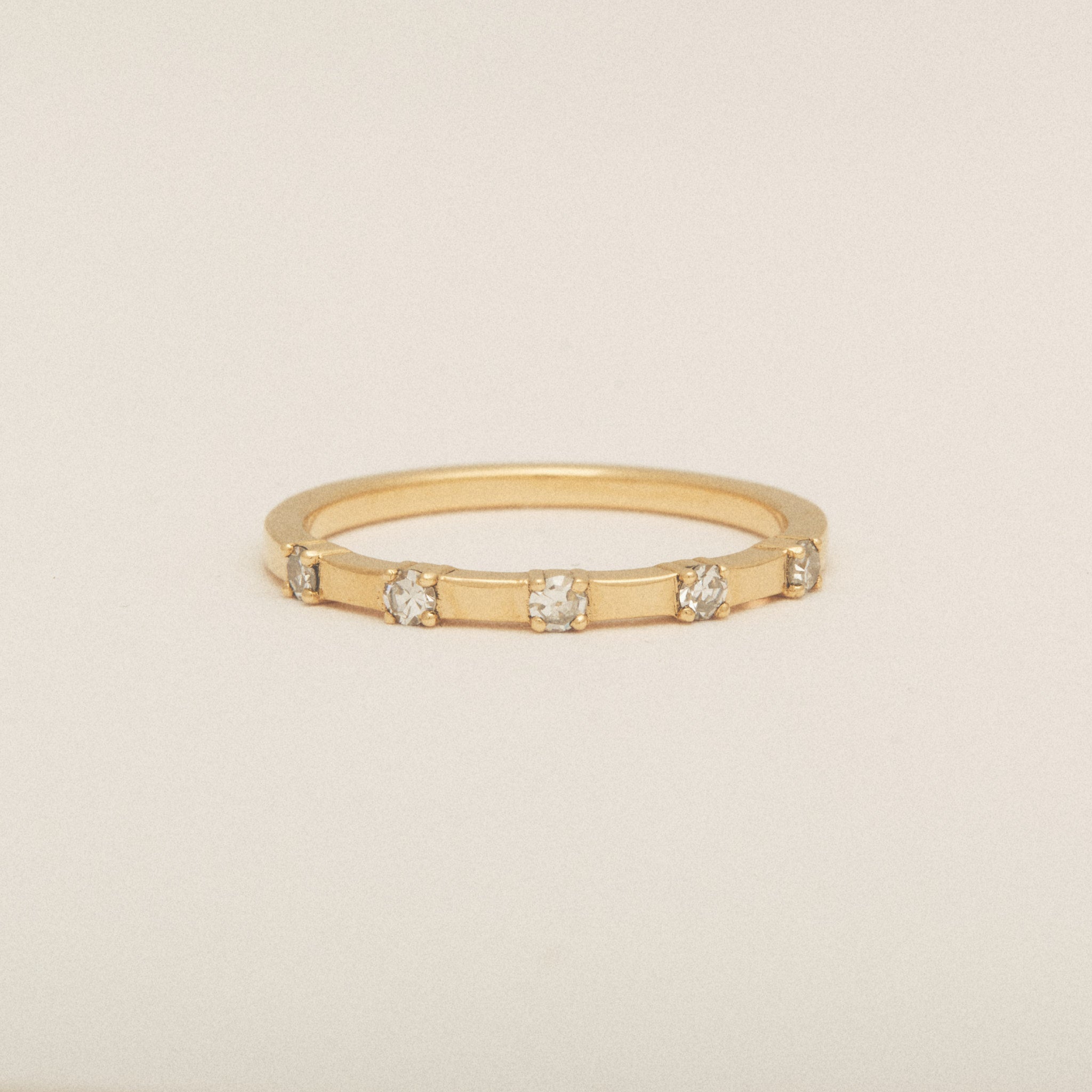 Heirloom Diamond Prong Spaced Out Flat Wedding Band