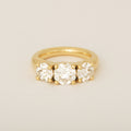 Three Round Brilliant Cut Diamond Engagement Ring Round Band