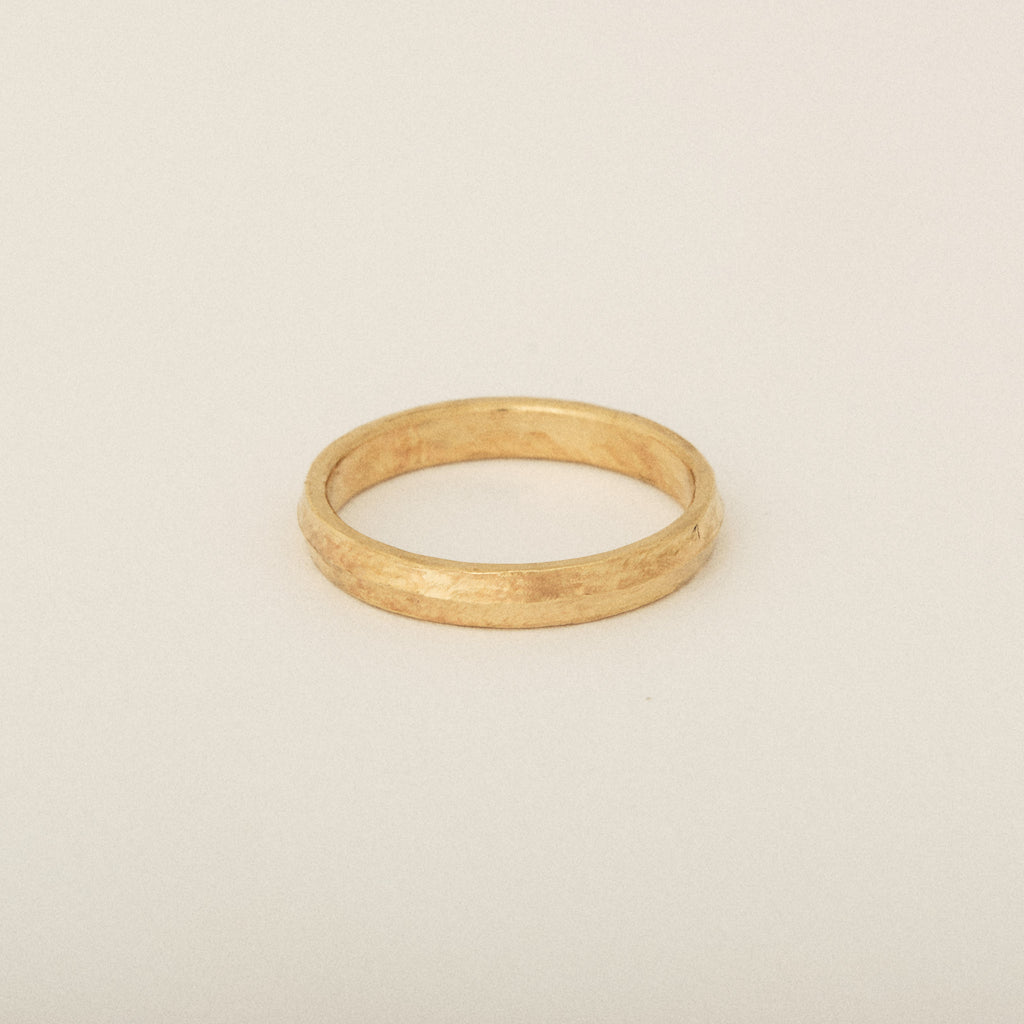 Matte Finish Subtle Knifes Edge Wedding Band