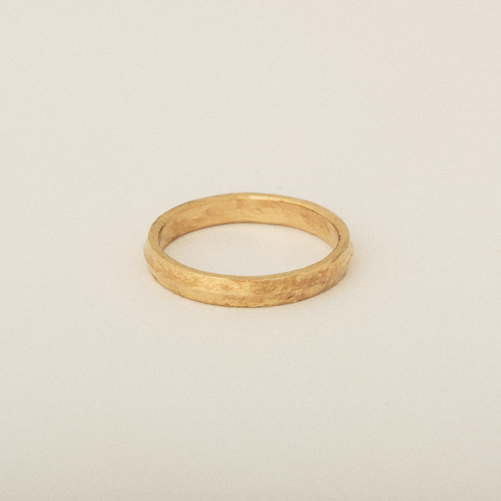 Matte Finish Subtle Knifes Edge Wedding Band