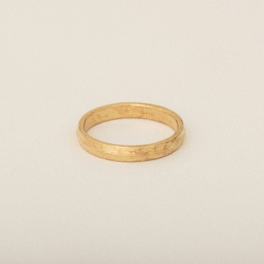 Matte Finish Subtle Knifes Edge Wedding Band